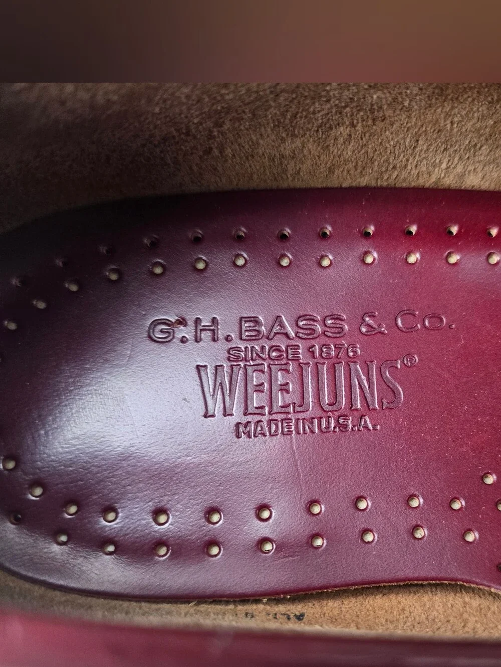 GH Bass Mens Weejuns Classic Preppy Burgandy Leather Loafer Size 9C